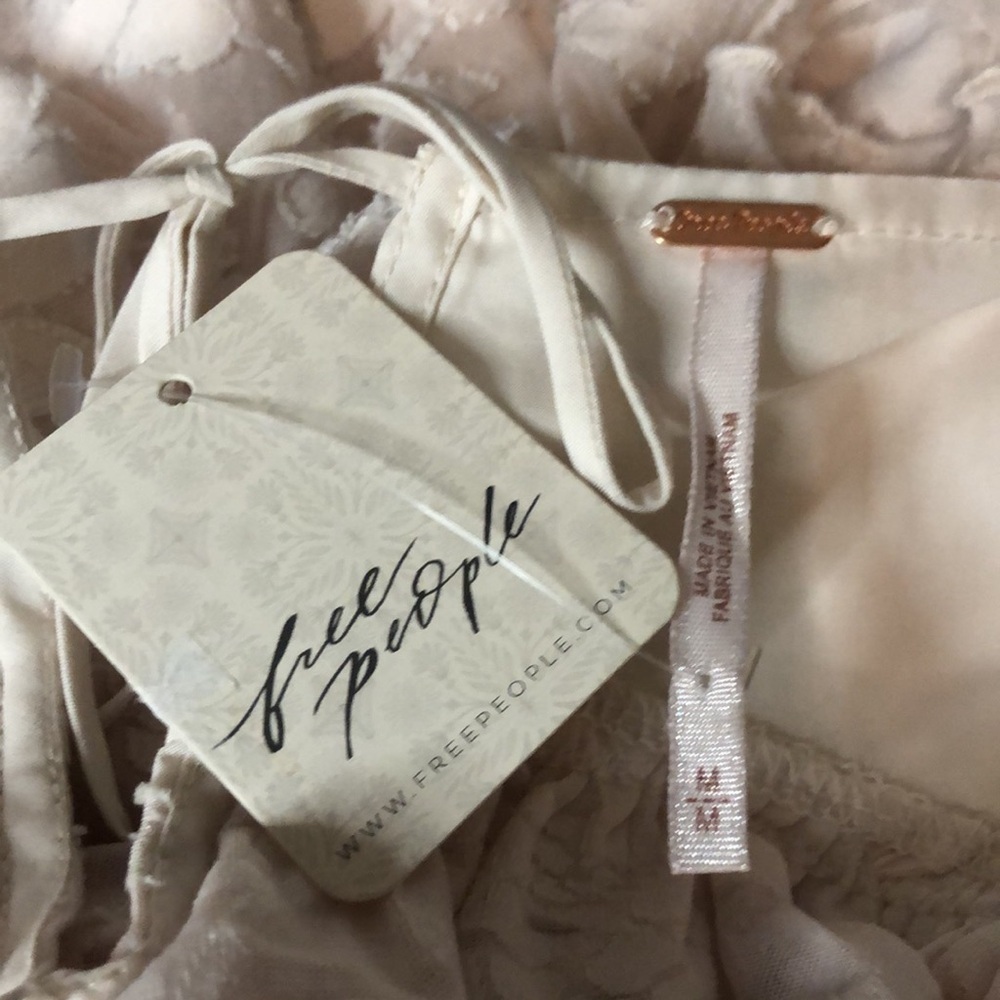Free People Soft Cream Floral Blouse - Picture 10 of 14